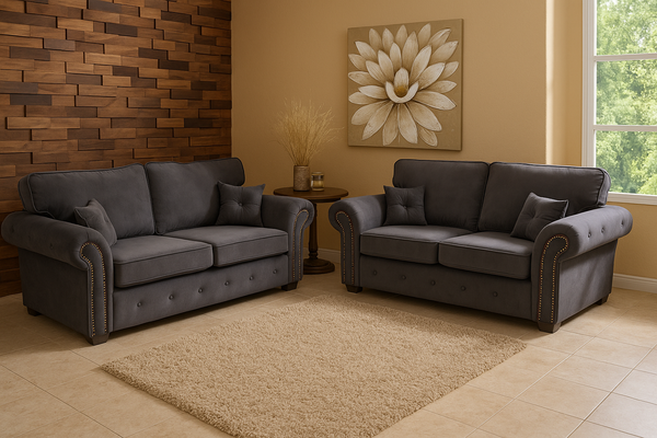 Oxford Chesterfield Royal 3+2 Heritage Set (Grey Fullback)