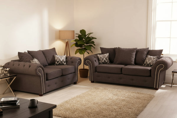 Oxford Chesterfield Wool Royal 3+2 Heritage Set Scatter Back